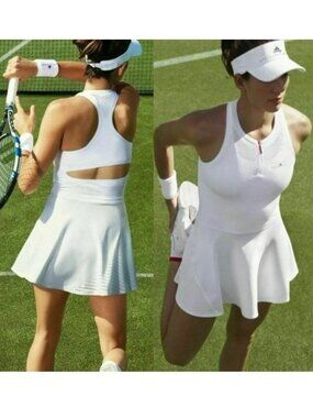 Nwt Adidas Stella McCartney Tennis dress w/ Zipper skirt White S Small